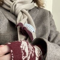 Cashmere Scarf With Contrasting Edge < Fashion accessories | PLUM & IVORY LTD