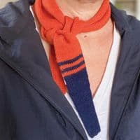 Cashmere Wool Triangle Neck Scarf I PLUM & IVORY