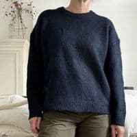 Floral Embroidered Navy Blue Jumper < Fashion Accessories I Plum & Ivory Ltd