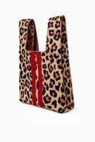 Leopard Print Knitted Bag < Fashion Accessories I Plum & Ivory Ltd