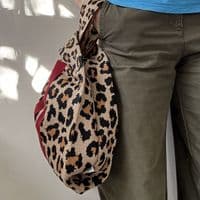 Leopard Print Knitted Bag < Fashion Accessories I Plum & Ivory Ltd