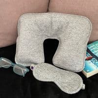 Merino Wool Eye Mask Neck Pillow Travel Set < Travel Accessories | PLUM & IVORY LTD