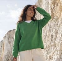 Oversized Cotton V Neck Jumper