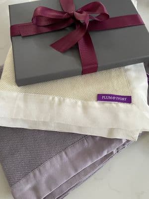 Satin Edged 100% Cashmere Baby Blankets