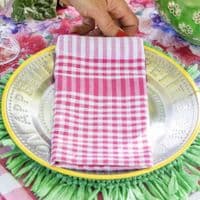Set of Gingham Cotton Tea Towel Napkins < Gorgeous Gifts I PLUM & IVORY LTD