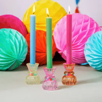 Small Glass Candle Holder Bud Vase