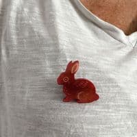 Tagua Bunny Brooch < Gorgeous Gifts I Plum & Ivory Ltd