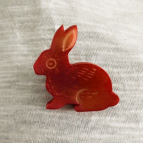 Tagua Bunny Brooch < Gorgeous Gifts I Plum & Ivory Ltd