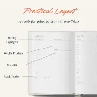 Undated Daily Planner Notebook < Gorgeous Gifts I PLUM & IVORY LTD