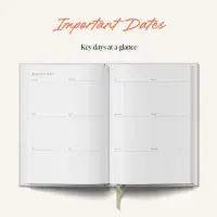 Undated Daily Planner Notebook < Gorgeous Gifts I PLUM & IVORY LTD