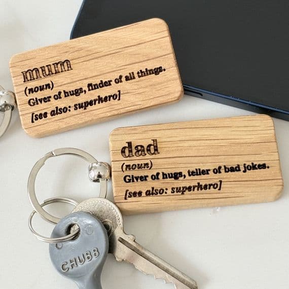 Wooden Key Rings < Gorgeous Gifts I Plum & Ivory Ltd