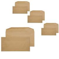 DL Plain Manilla Self Seal Envelopes 110 x 220mm