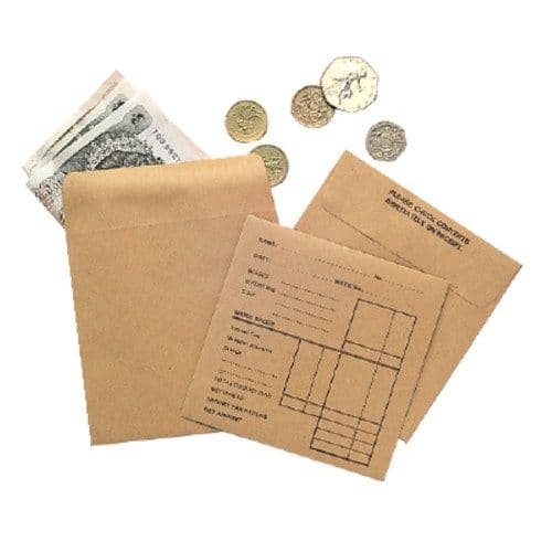 Printed Manilla Wage Packets Envelopes 100x112mm