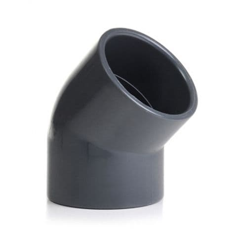 0.5" Grey PVC 45 Degree Elbow