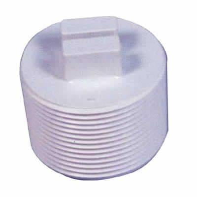 1.5" White ABS Threaded Plug