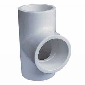 2" White ABS Equal Tee