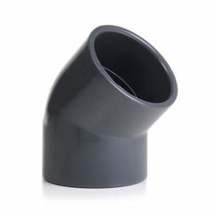 3" Grey PVC 45 Degree Elbow