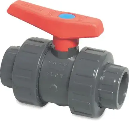 3" Grey PVC Double Union Ball Valve