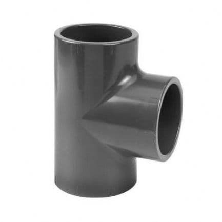 3" Grey PVC Equal Tee