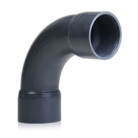 63mm Grey PVC 90 Degree Swept Elbow