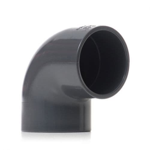 75mm Grey PVC 90 Degree Elbow - Swimming Pool Supplies