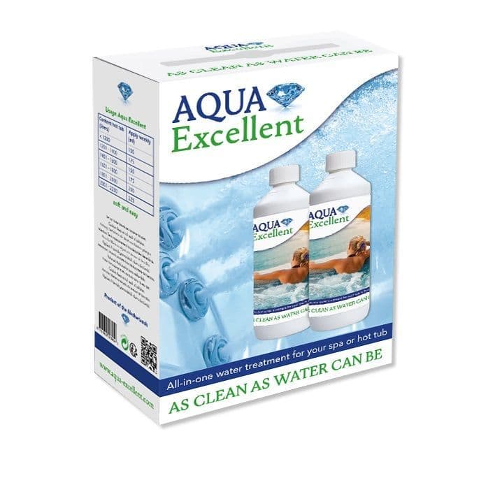 Aqua Excellent Refill Pack - 2x 1 Litre Bottles Only without Chlorine Tablets