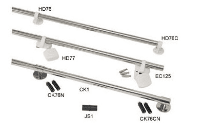 Certikin Handrail - ABS Clip Fit Bracket with Fixings (HD77)