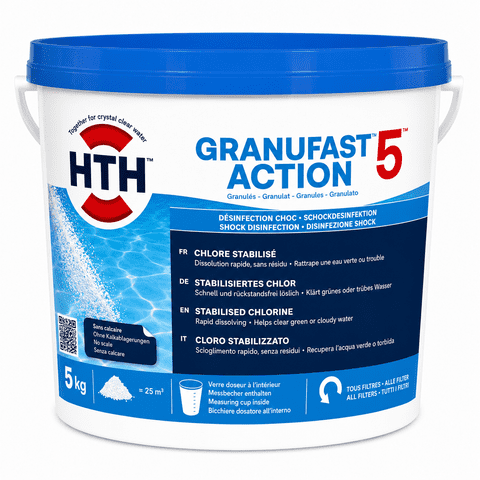 HTH Granufast Action 5 Stabilised Chlorine Granules 5kg
