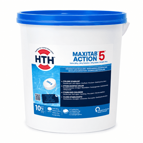 HTH Maxitab Action 5 200g Chlorine Tablets 10kg
