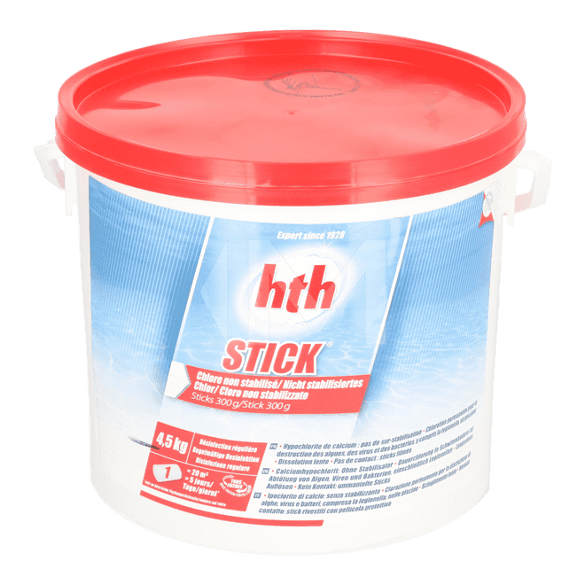 HTH Stick Non-Stabilised 300g Chlorine Tablets 4.5kg