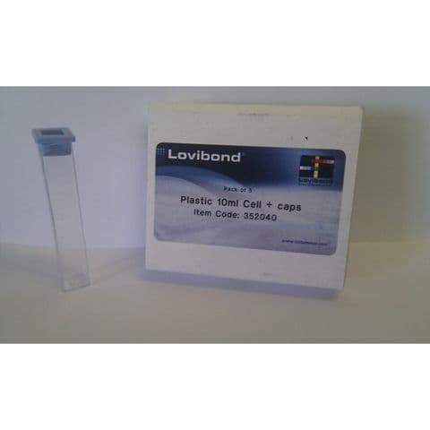 Lovibond Test Tube - Plastic Square with Stoppers - Pack of 5