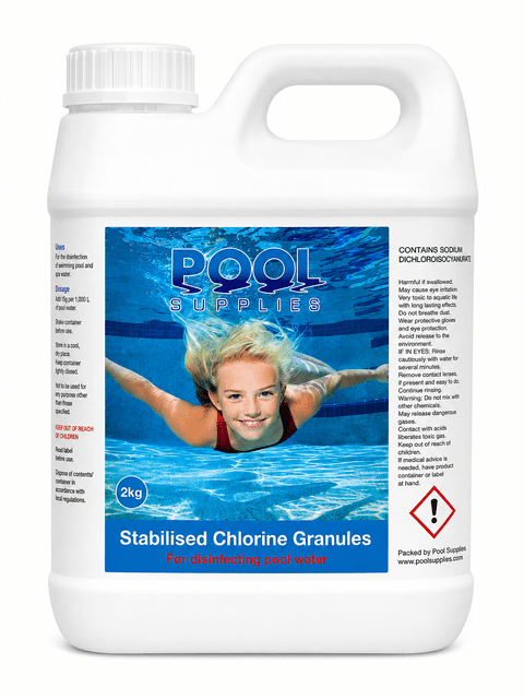 Pool Supplies Stabilised Chlorine Granules 2kg