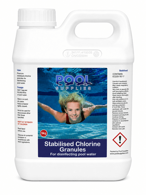 Pool Supplies Stabilised Chlorine Granules 5kg