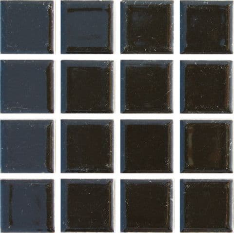 Waxman Ceramic Pool Gloss Black CG-890 (23x23mm) - Pack of 10 Sheets
