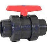 1.5" Grey PVC Double Union Ball Valve