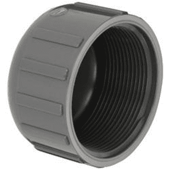 1.5" Grey PVC Threaded End Cap