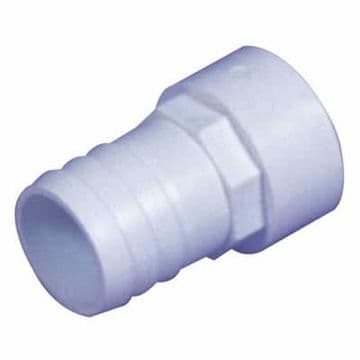 1.5" White ABS Plain Hosetail
