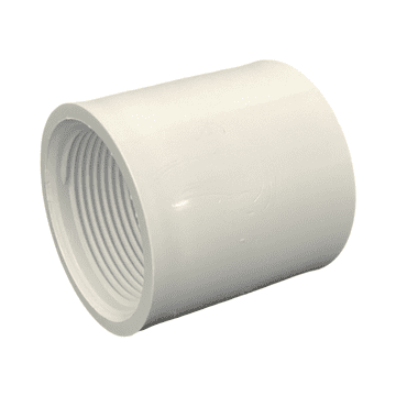1.5" White ABS Socket Plain/Threaded