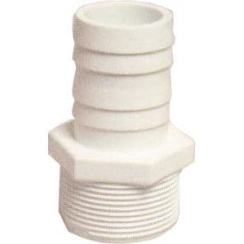 1.5" White ABS Threaded Hosetail