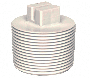 1.5" White ABS Threaded Plug