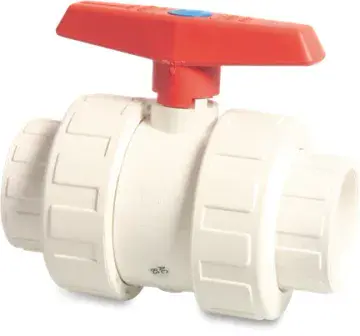 1.5" White Double Union Ball Valve