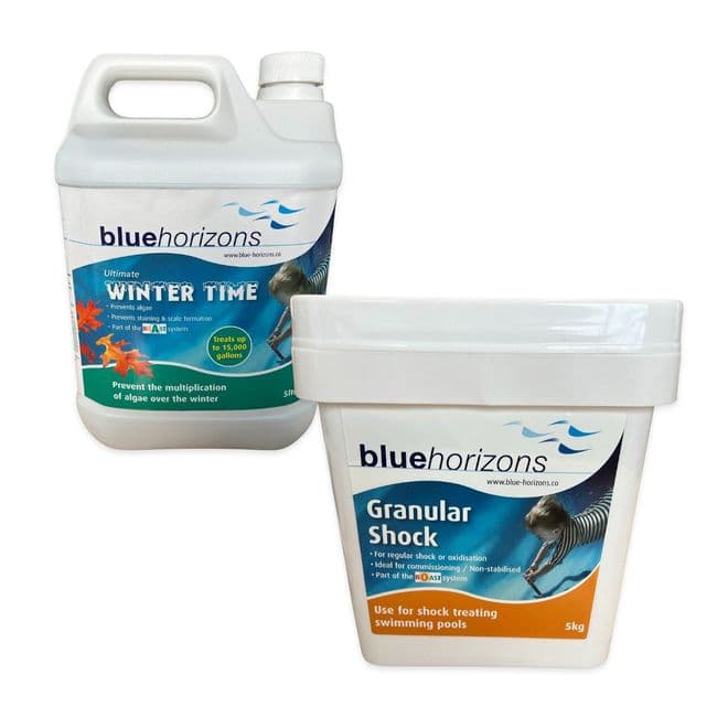 Blue Horizons Winter Combo Package - 5kg Granular Shock & 5 Litre Ultimate Winter Time Algicide