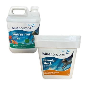 Blue Horizons Winter Combo Package - 5kg Granular Shock & 5 Litre Ultimate Winter Time Algicide