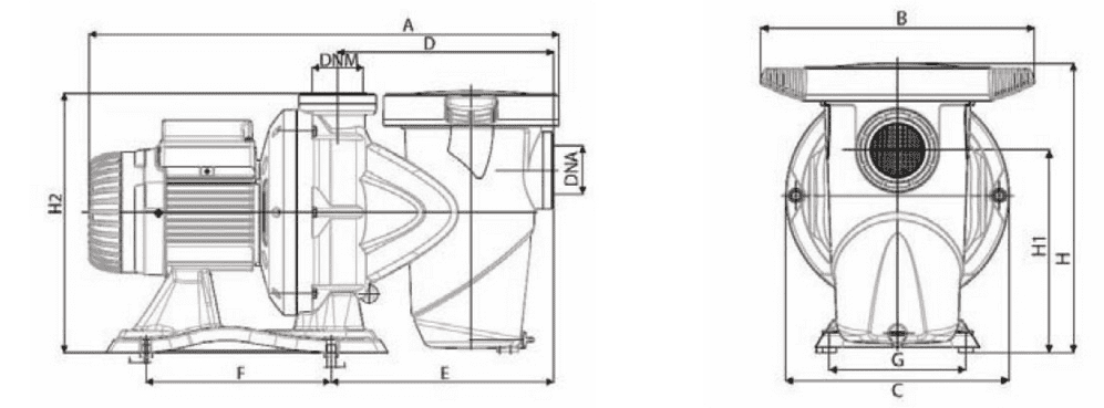 Certikin Euroswim DAB Pool Pump - 0.75HP Three Phase - Discount Pool ...
