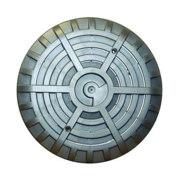 Certikin Optimus - 6" Main Drain With Anti-Vortex Grille - Liner - Grey Metallic