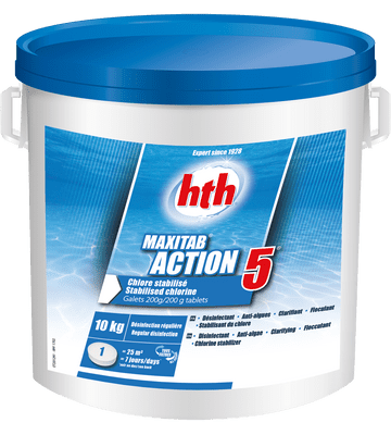HTH 200g Maxitab Action 5 Chlorine Tablets 10kg