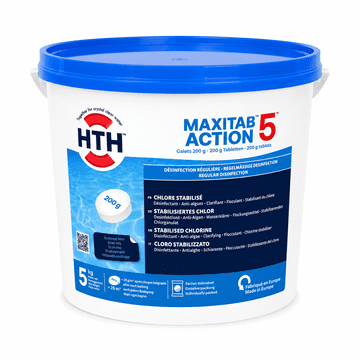 HTH 200g Maxitab Action 5 Chlorine Tablets 5kg