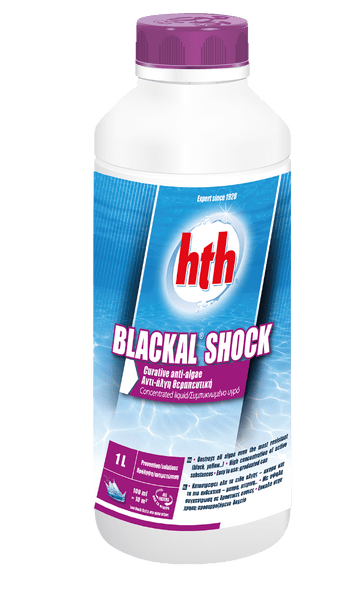 hth Blackal Shock Algicide - Destroys Black & Mustard Algae - 1 Litre