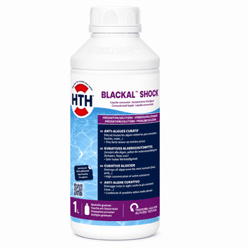 hth Blackal Shock Algicide - Destroys Black & Mustard Algae - 1 Litre