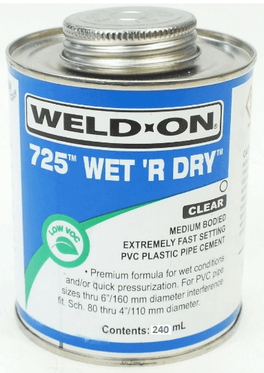 Wet R Dry Solvent Cement - 240ml for Swimming Pool Pipework - Discount Pool Products